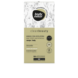 CLEAN BEAUTY bandas cera cuerpo pieles sensibles 16 u