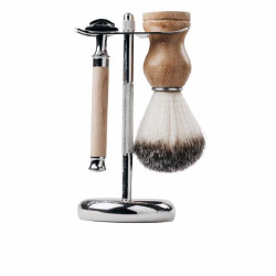 KIT AFEITADO MADERA lote 4 pz