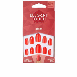 POLISHED COLOUR 24 nails with glue oval nancy