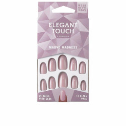 POLISHED COLOUR 24 nails with glue oval mave madness