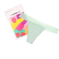 KIWITAS TANGA ENCAJE braguitas menstruales verde L