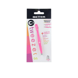 PINZA depilar magnetica punta recta fucsia