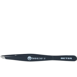 PINZA depilar magnetica punta oblicua negra