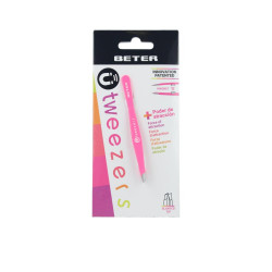 PINZA depilar magnetica punta oblicua fucsia