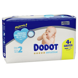 DODOT SENSITIVE T2 panales 4 8 kg 39 u