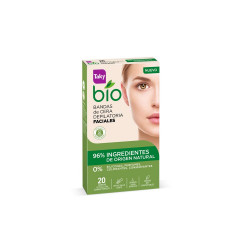 BIO NATURAL 0 bandas de cera faciales depilatorias 20 uds