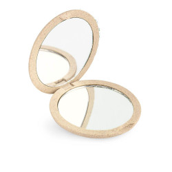 ESPEJO bolso natural fiber doble plegable x4 beige