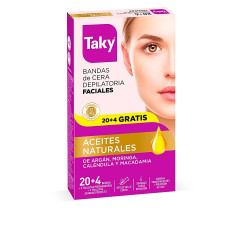 ACEITES NATURALES bandas cera faciales depilatorias 24 uds