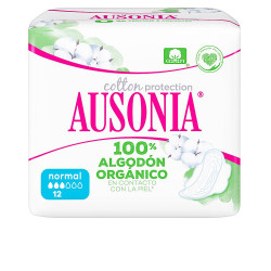 AUSONIA ORGANIC compresas normal alas 12 uds