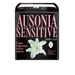 AUSONIA SENSITIVE compresas super alas 12 uds