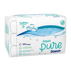 DODOT PURE 99 agua toallitas humedas 144 uds